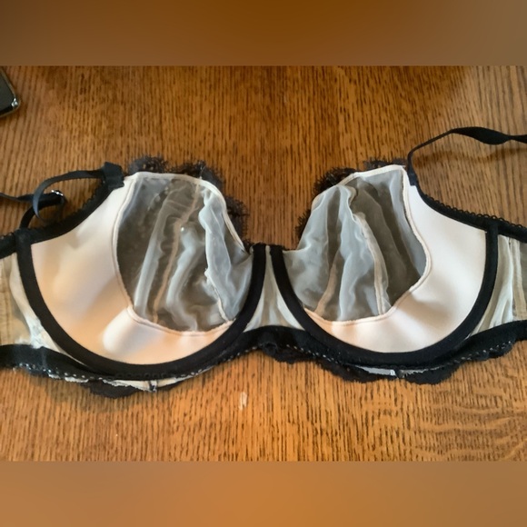 Victorias Secret Bra 38DD Dream Angels Push Up Without Padding Black Unlined Bra - Picture 2 of 4